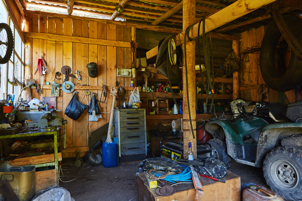 Garage with many tools