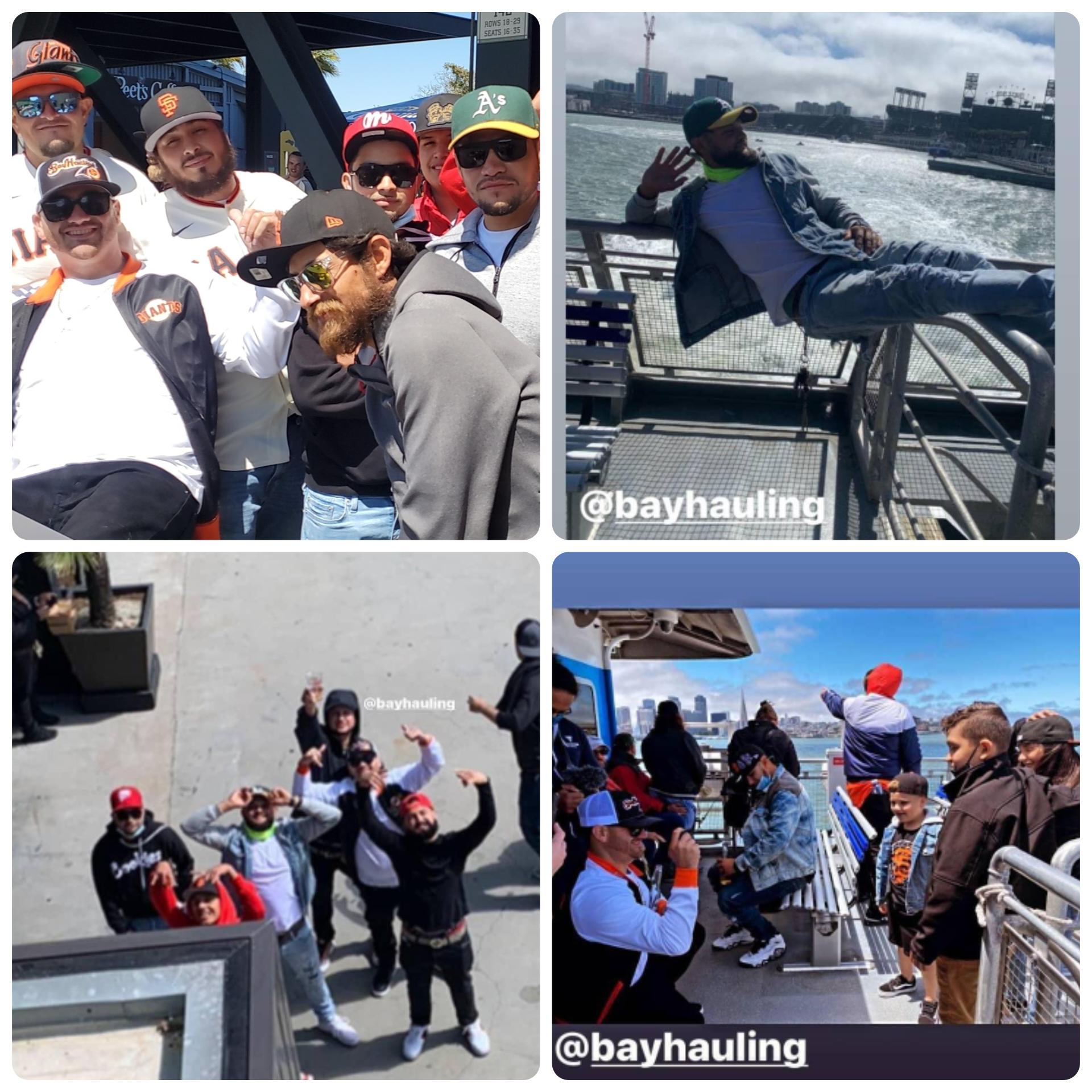 Collage of Bay Hauling professionals and guests enjoying their company outing