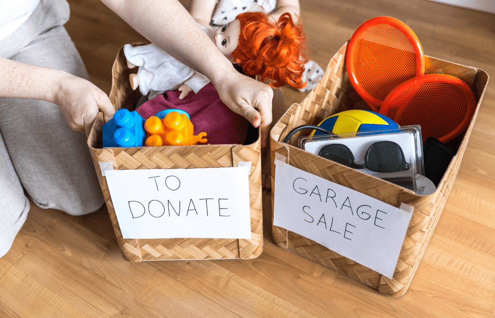 donate or sell unwanted items to home declutter