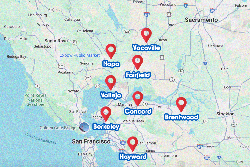 bay hauling map service areas