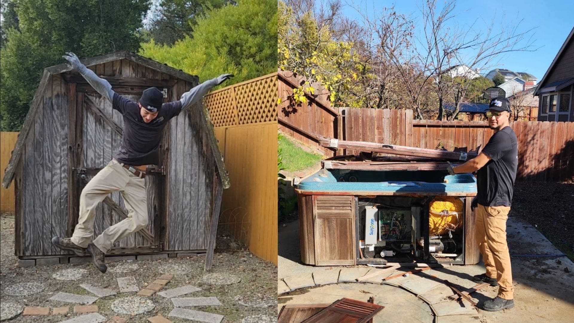 removing old shed