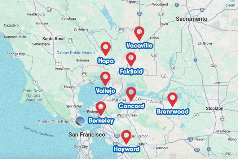 Bay Hauling Service Area Map - Junk Removal Coverage in the Bay Area