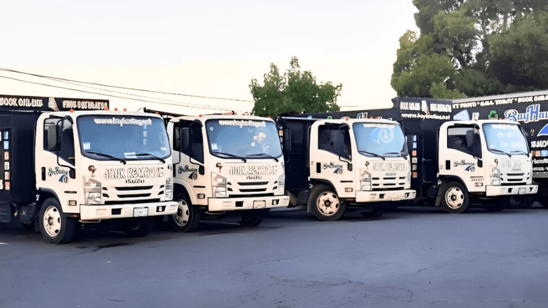 Bay Hauling trucks ready for junk removal services