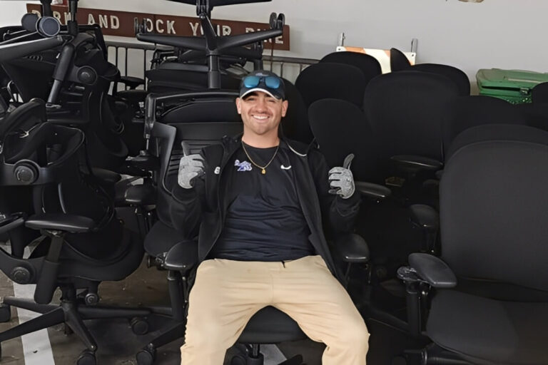 Professional Office Cleanout Fairfield CA team removing old office furniture