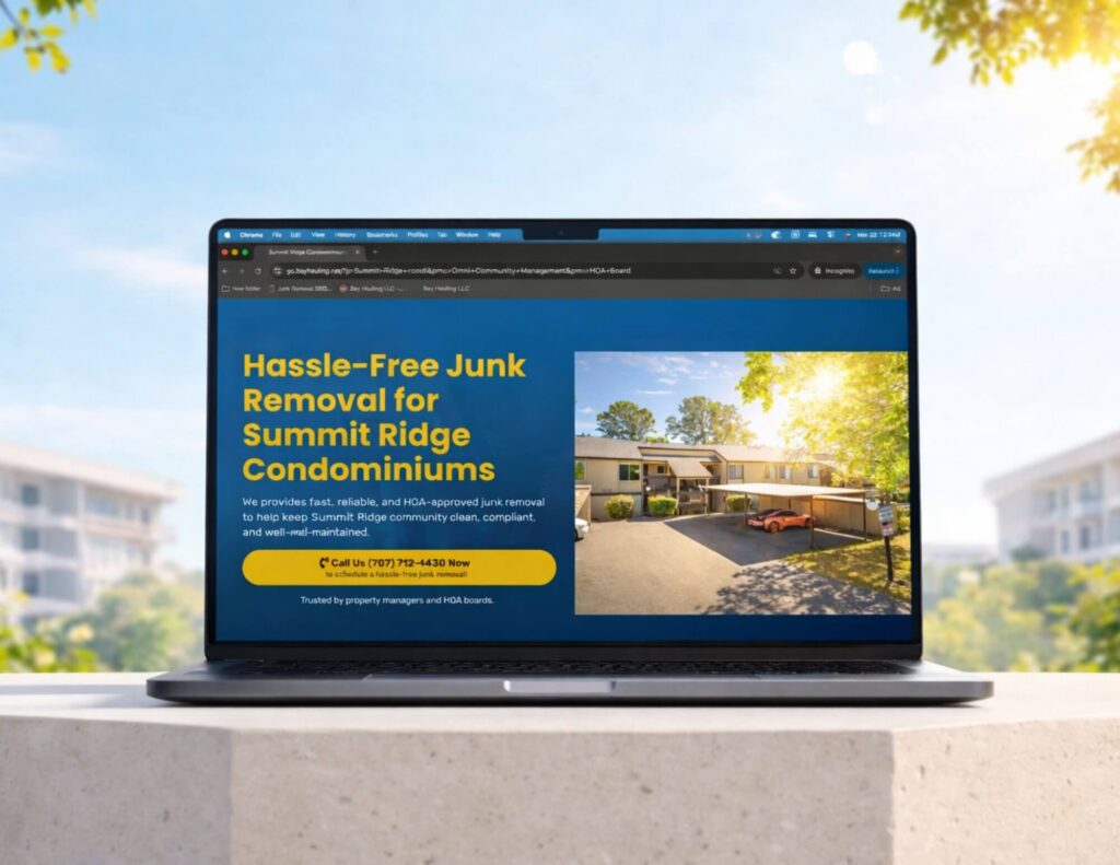 bay hauling custom landing page