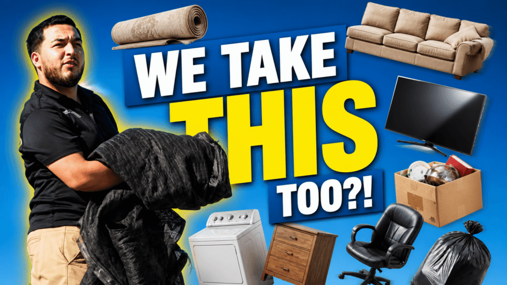 Various household items showing what items junk removal services take during cleanup