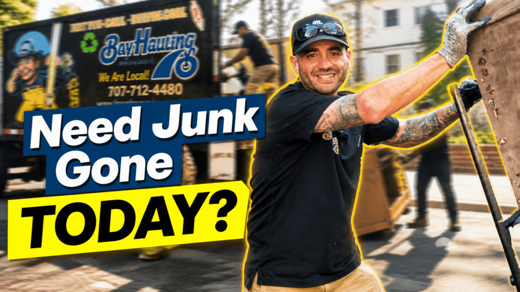 same day junk removal oakland thumbnail showing crew clearing junk fast