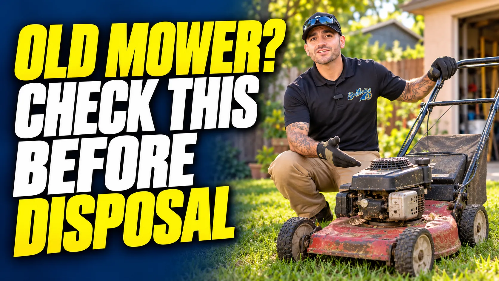 How to get rid of an old lawn mower safely through recycling, donation, or junk removal