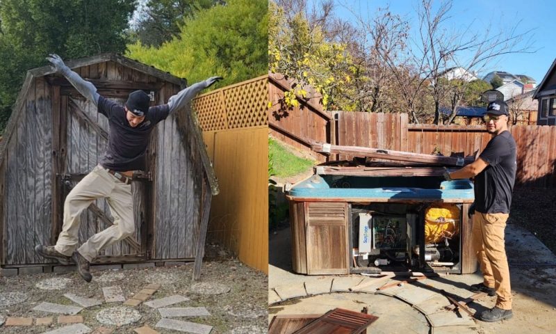 removing old shed